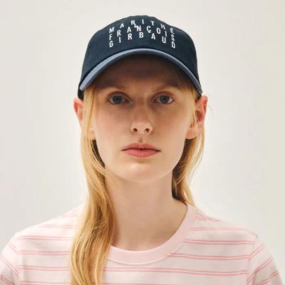 TYPO LOGO COLOR BLOCK COVERED CAP Vintage Blue