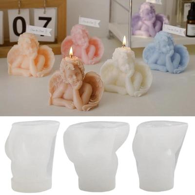 3D Angel Scented Candle Silicone Mold Cake Chocolate Ornament Mold Kitchen Baking Mould