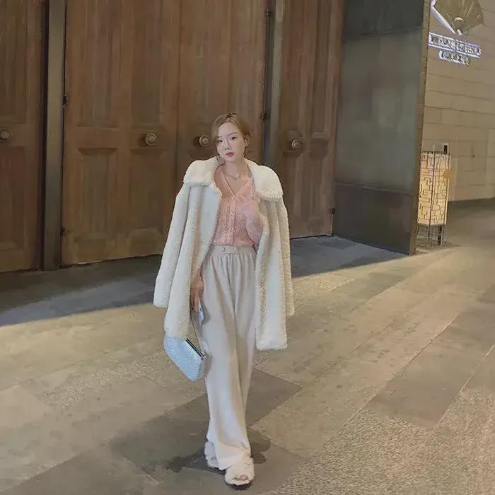 Women's High Waist Wide Leg Pants - 2023 Autumn/Winter Casual Drape Slim Fit