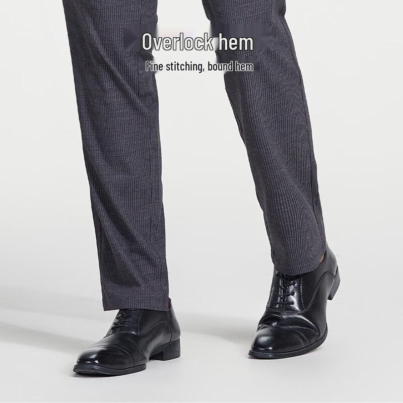 Shanshan Men's Cool Lyocell Lightweight Straight-Fit Trousers