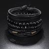 ZORCVENS Classic Hand-Woven Leather Bracelet Multilayer Men Bracelets Punk Beads Bangle for Friend Charm Jewelry Gifts