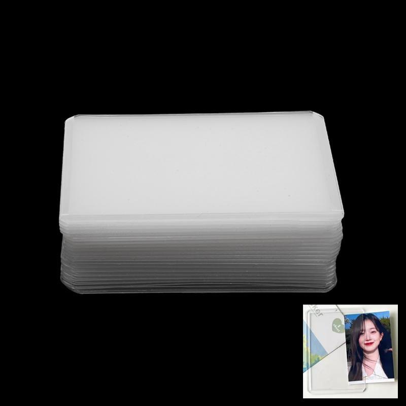 Hard Card Holder for Kpop Idol Photo Cards Protective Sports Collectible Trading PVC Card Sleeves Display Case Transparent 20Pcs