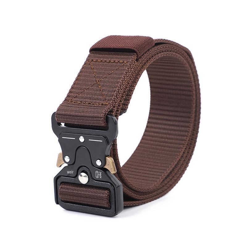 

Men s Tactical Canvas Belt with Cobra Buckle - Durable Nylon for Outdoor and Workwear 125cm кавовий