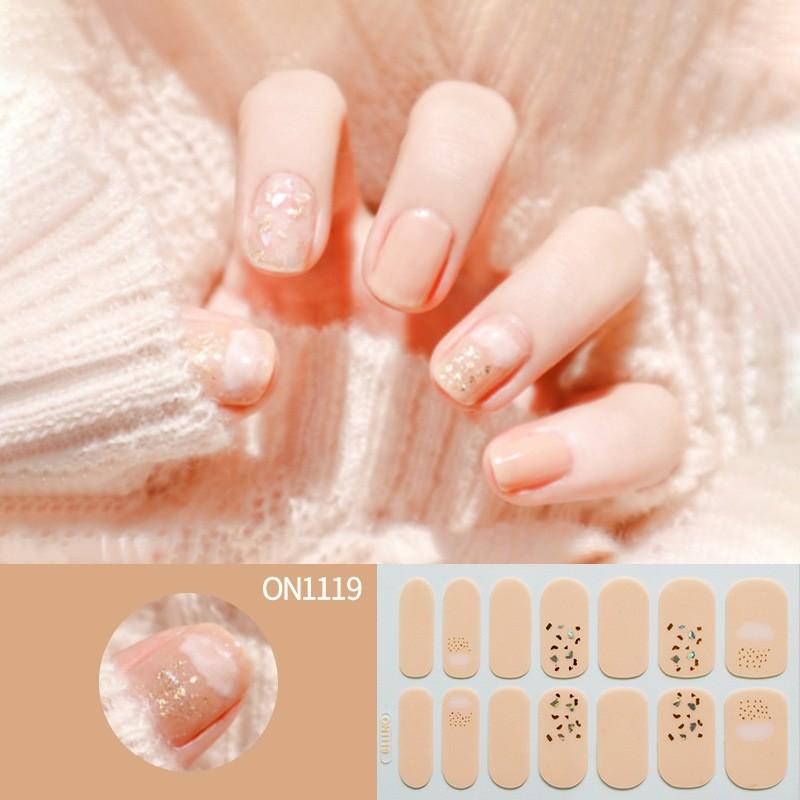Nail Art No-bake Nail Stickers Full Stickers, 14-finger No-bake Gel Nail Stickers, Nail Art Full Stickers
