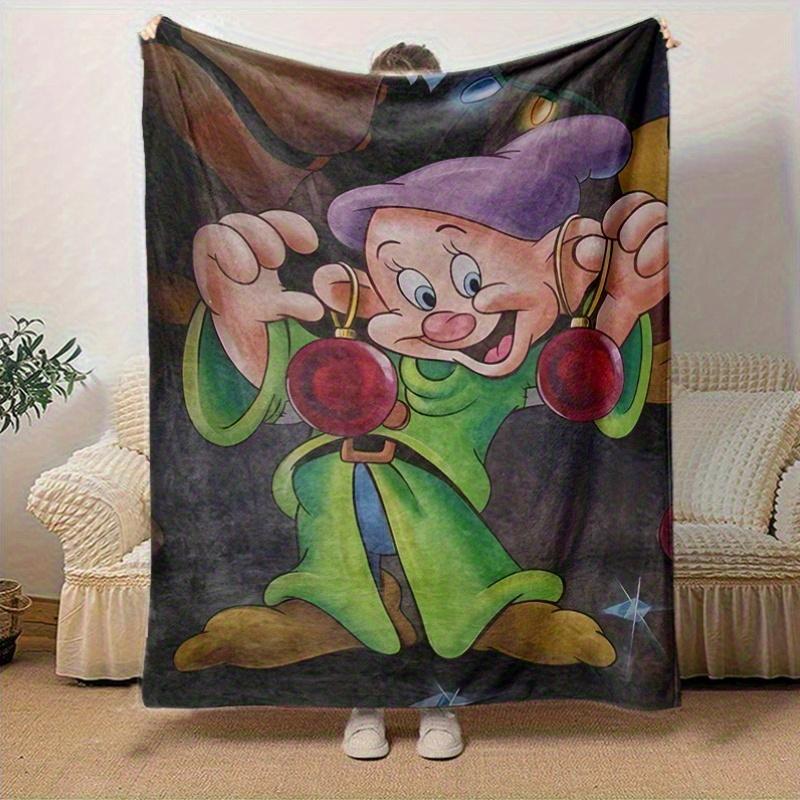 1pc, Dopey Dwarf Home Decor Blanket: A Perfect Gift for Your Bedroom, Living Room, or Travel, Flannel Throw Blanket, Ideal for Couches