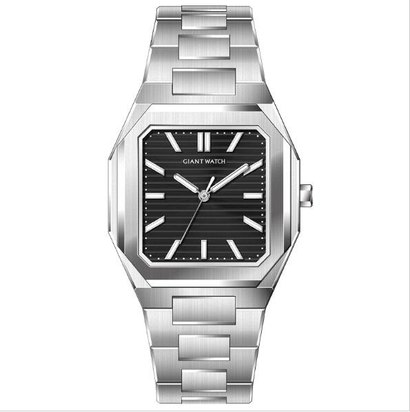 Fashion Casual Luxury Men'S Stainless Steel Square Quartz Watch Available
