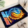 1PC Custom Name "Flame Water Basketball" Theme Floor Mat Ideal for Living Room, Game Rooms, Office, Bedroom, Office Floor Mat , Floor Mats for Home