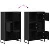 Bookshelf Black Oak Effect 68 x 30 x 108.5 cm