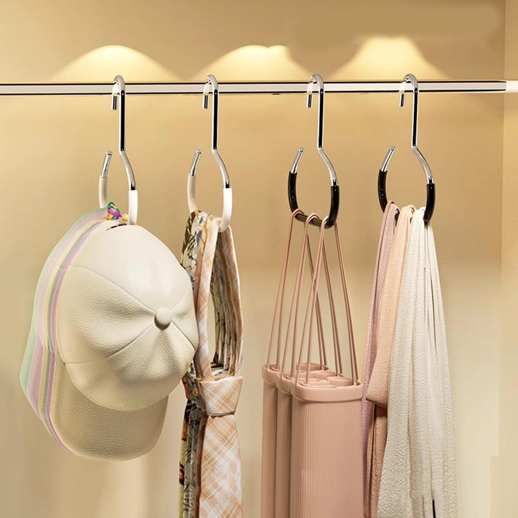 Open Rings Design Hanger Scarf Hangers Non Slip Belt Organizer for Wardrobe Storage of Scarves Ties Hats and Bags