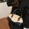 Premium Hand Carry Contrasting Color Versatile Bowling Bag 2025 New Fashion Casual Shoulder Bag Trendy Women's Bag