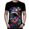 Bizarre Series 3D Digital Printed Men's Fashion Trendy Round Neck Short Sleeved T-shirt