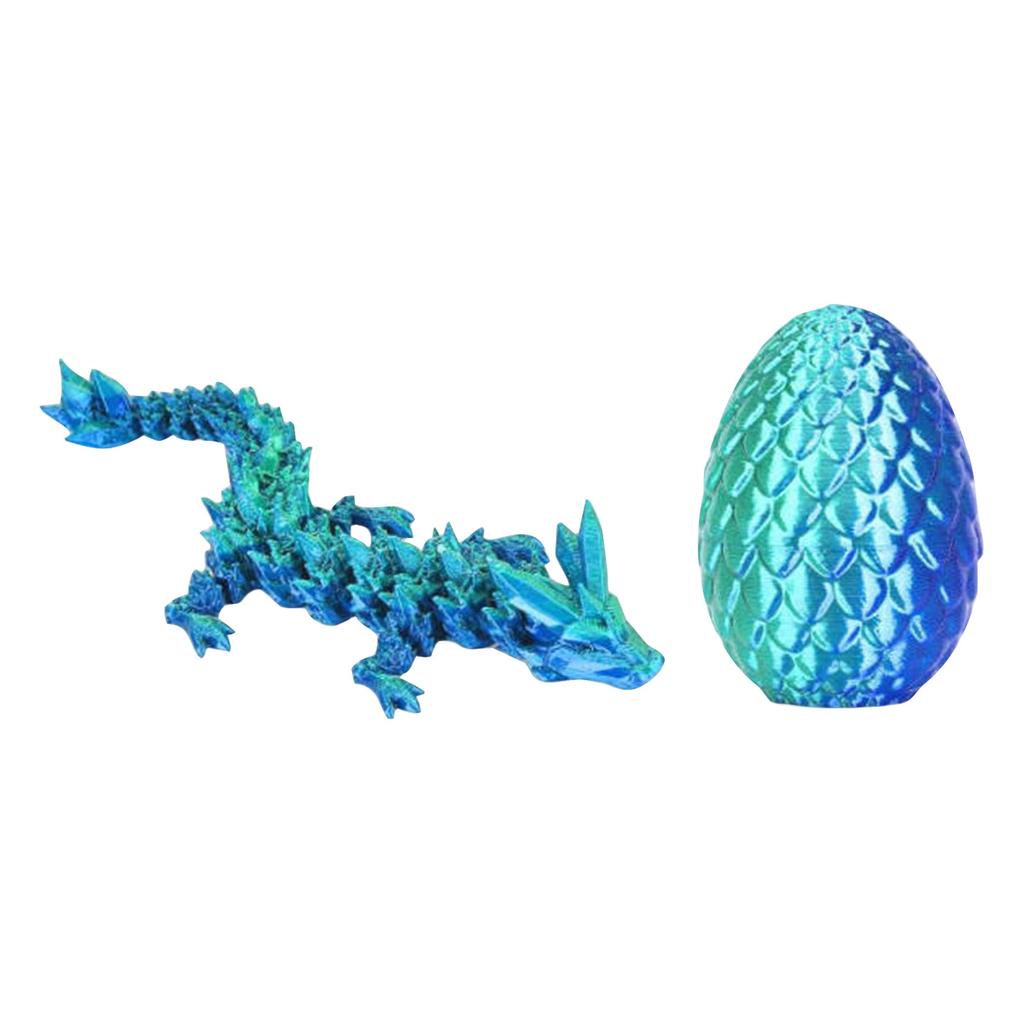 3D Printed Eggs, Articulated Glass Articulated Mystery Eggs, 3D Printed Surprise Animal Set (Set Of 4)