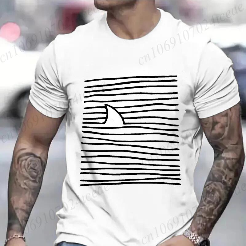 T Shirts for Men Short Sleeve Shirts for Guys Funny Graphic Tees for Shark Week Clothes Funny Shark Fashion Casual Men's Tee Top
