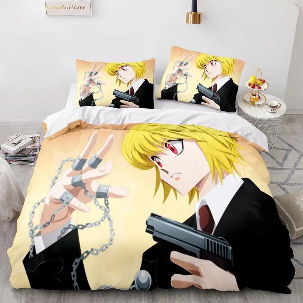 Fashion 3d Printing Anime Hunter × Hunter Bedding Set Single Twin Full Queen King Size Bed Set Adult Kid Bedroom Duvet Cover Set