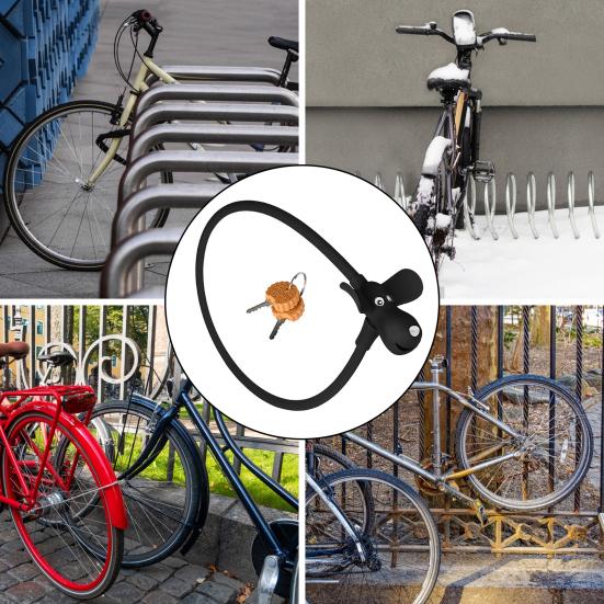 Zámek na kolo s klíči Roztomilý suchar Psí lankový zámek proti krádeži Silikonový zámek na kolo pro dveře cyklistické helmy na skateboard