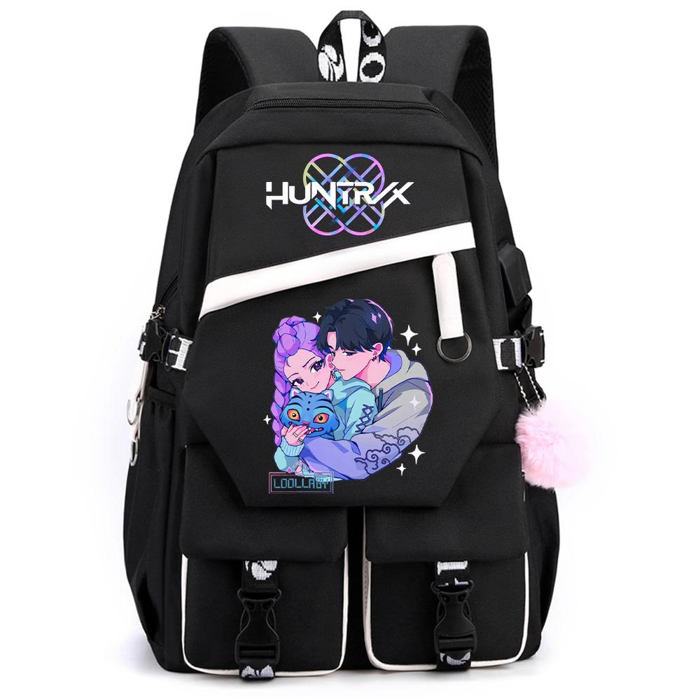 Sac à dos grande capacité imprimé Chasseurs de Démons Anime Kpop pour Adolescent Étudiant Fille Garçon Retour à l'École Sac à Livres Cadeau Enfant Femmes Sac de Voyage Imperméable