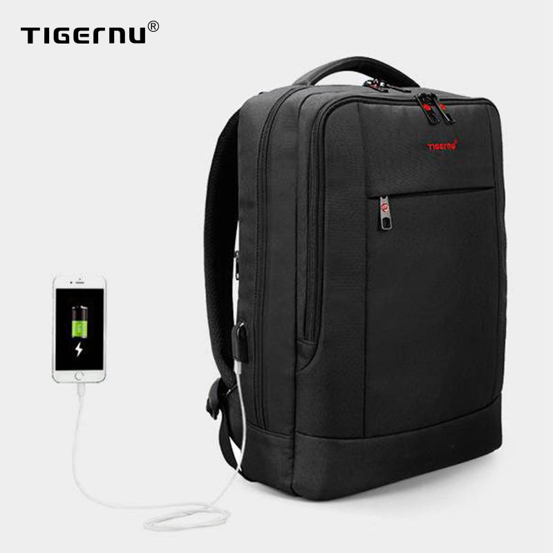 Tigernu Großen Rabatt Casual Männer 15,6 zoll Anti-diebstahl Laptop Rucksack Tasche Mode USB Rucksack Männlichen Reise Schule Rucksack Für Männer