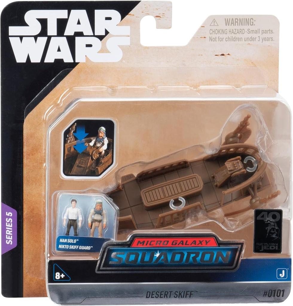 Star Wars Micro Galaxy Squadrons Desert Skiff Mystery Bundle Light Armor Class and Scout Class Vehicles with Accessories - 3-inch