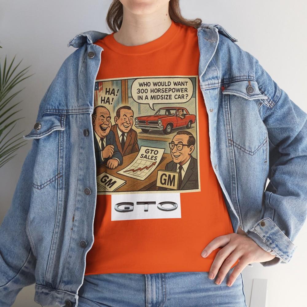 Vintage Muscle Car GTO Print Ad Retro T-Shirt, Graphic Tee, Classic Car Lover Unisex T-Shirt XXXXL