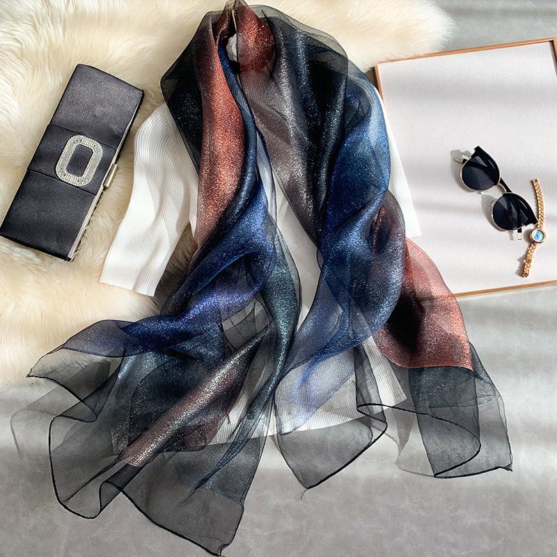 

New Silk Scarf Women Fashion Shawls And Wraps Lady Travel Pashmina High Quality polyester Scarves Winter Neck Wram Bandana