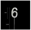 Creative Alloy Rhinestone Number Cake Topper for Birthday Decoration (0-9)