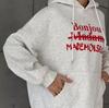 Trendy American Fleece Letter Hoodie: Women's Autumn/Winter Couple's Stylish and Versatile Top