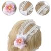 Cute Hair Accessory Hairband Lace Flower Hairpieces Hairpieces Elegant Cosplay Headbands for Parties and Weddings  Yellow