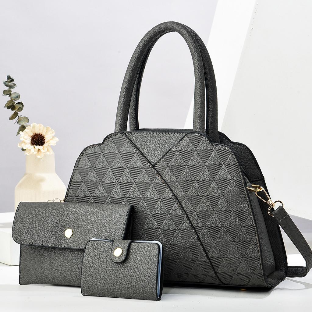Purses and Handbags For Women Satchel Tote Bags Top-Handle PU Leather Female Shoulder Bags with Matching Clutch and Wallet