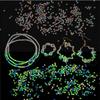 660Pcs Luminous Bead Glow in The Dark UV Bead Color Changing Reactive for Pony Bead Acrylic Glowing Beads for DIY Bracel