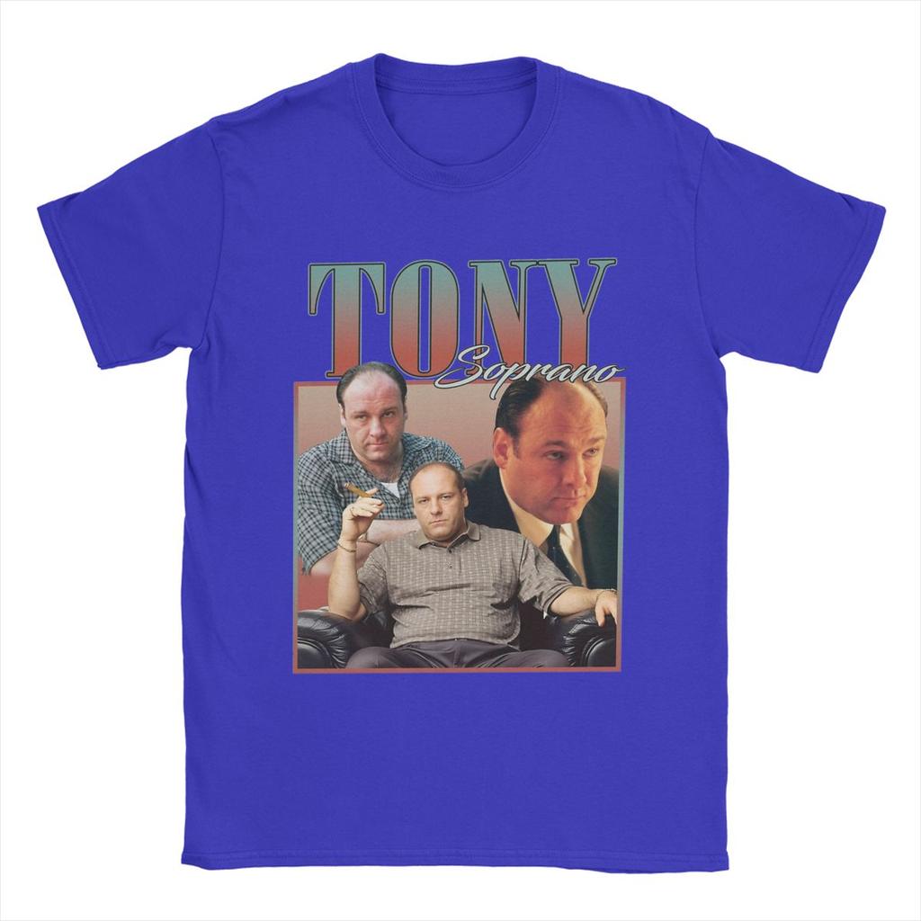 Novelty Tony Soprano Movie T-Shirt for Men Crewneck Cotton T Shirt Short Sleeve Tees Gift Idea Clothing