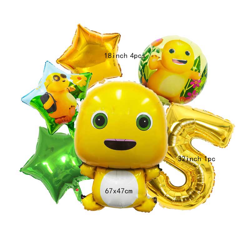 duangduang Cute Yellow dinosaur Balloon Girl Birthday Party supplies Arch Room Home Decoration Boy Gift baby Shower