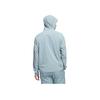 Adidas Solid Color Logo Hoodie With Drawstring Men Tops Blue HB6431