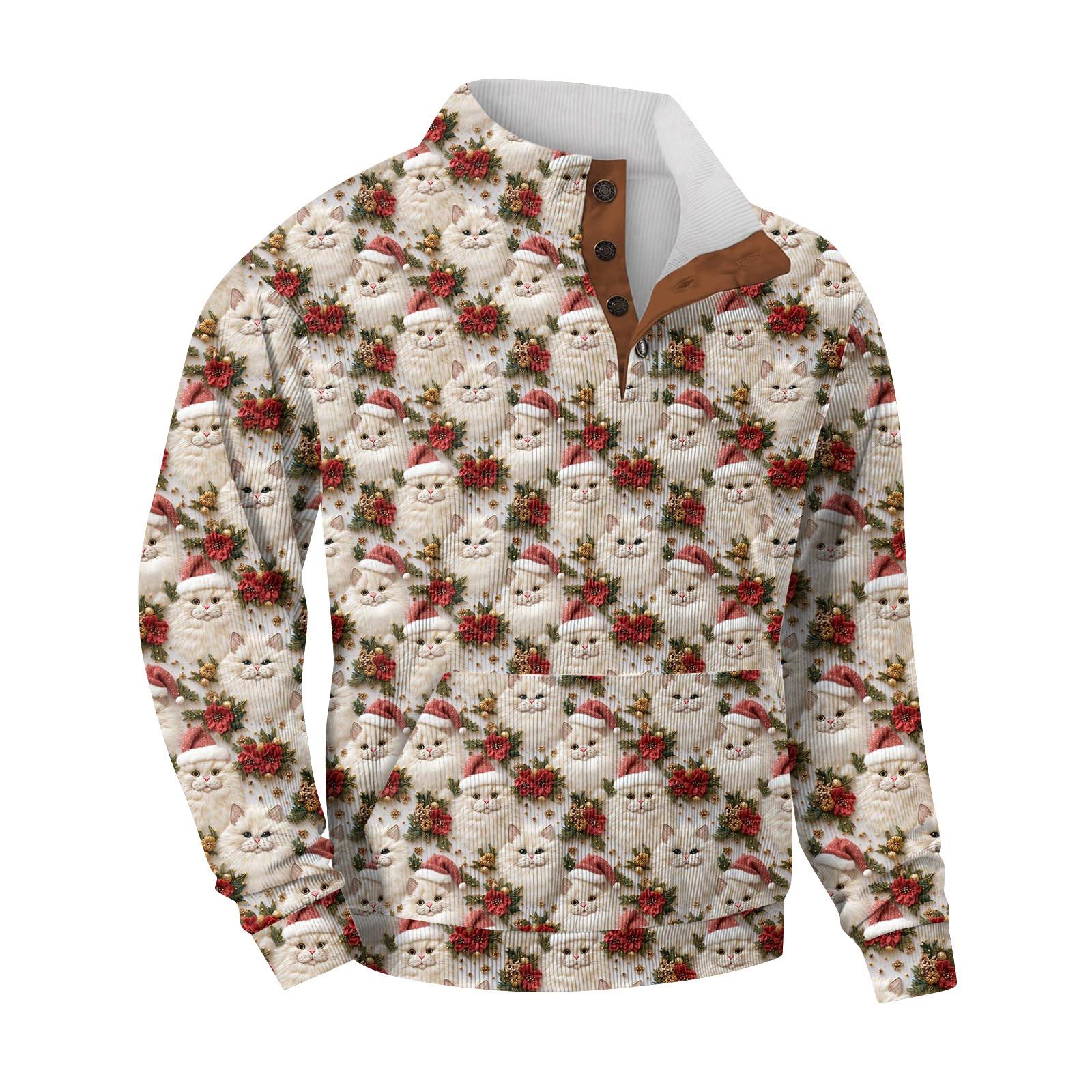 Мужская повседневная толстовка в стиле ретро с градиентным принтом XXXL хаки 2739₽