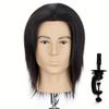 100% Real Hair Material Doll Head Men's 8-inch Hairdresser Beauty Styling Training Model Headband Clip Stand (stand Only)