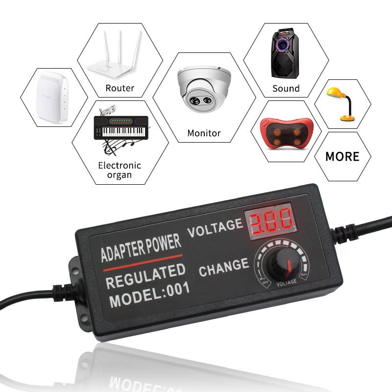 AC DC Adjustable Adapter 1V-24V 3V-36V 3V-24V 24V-36V 5V-12V 3V-12V Various Voltage DC Source 12V For 2835 5050 5730 LED Strip