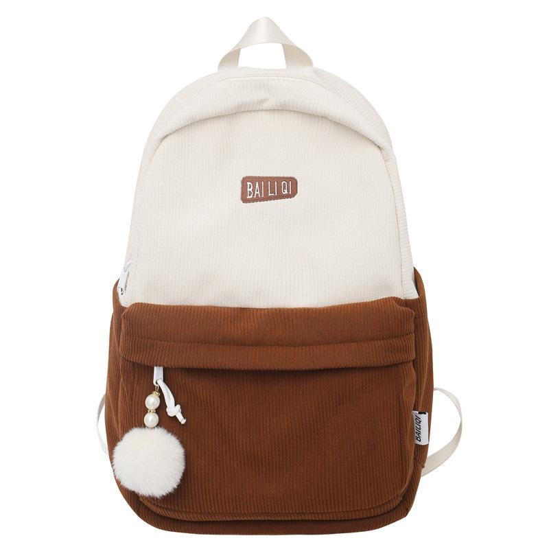 Ruiyingzizhi Vintage Ins Autumn And Winter Double Shoulder Backpack For College Students Large Capacity Breathable Street Fashion Style 15-25 Days