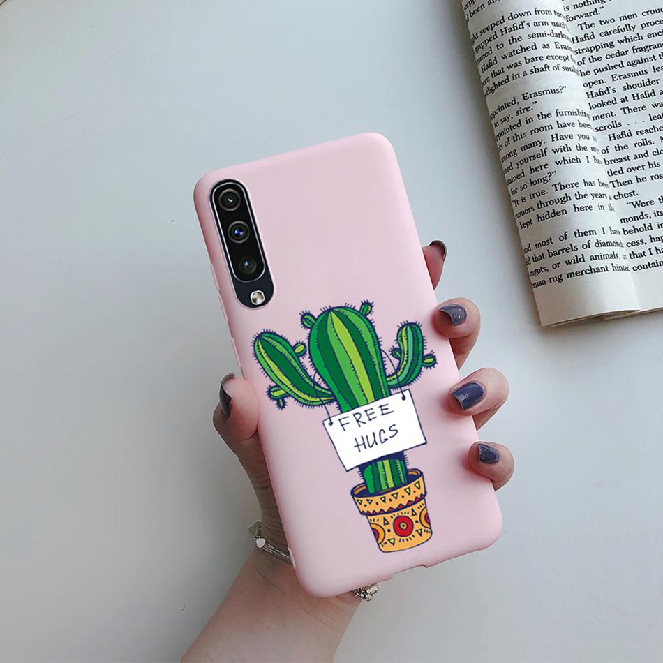 Love Heart Case For Samsung Galaxy A20 A30 A40 A50 A70 A20E Silicone Case Cute Cat Cactus Phone Cover Galaxy A20S A30S A50S Case