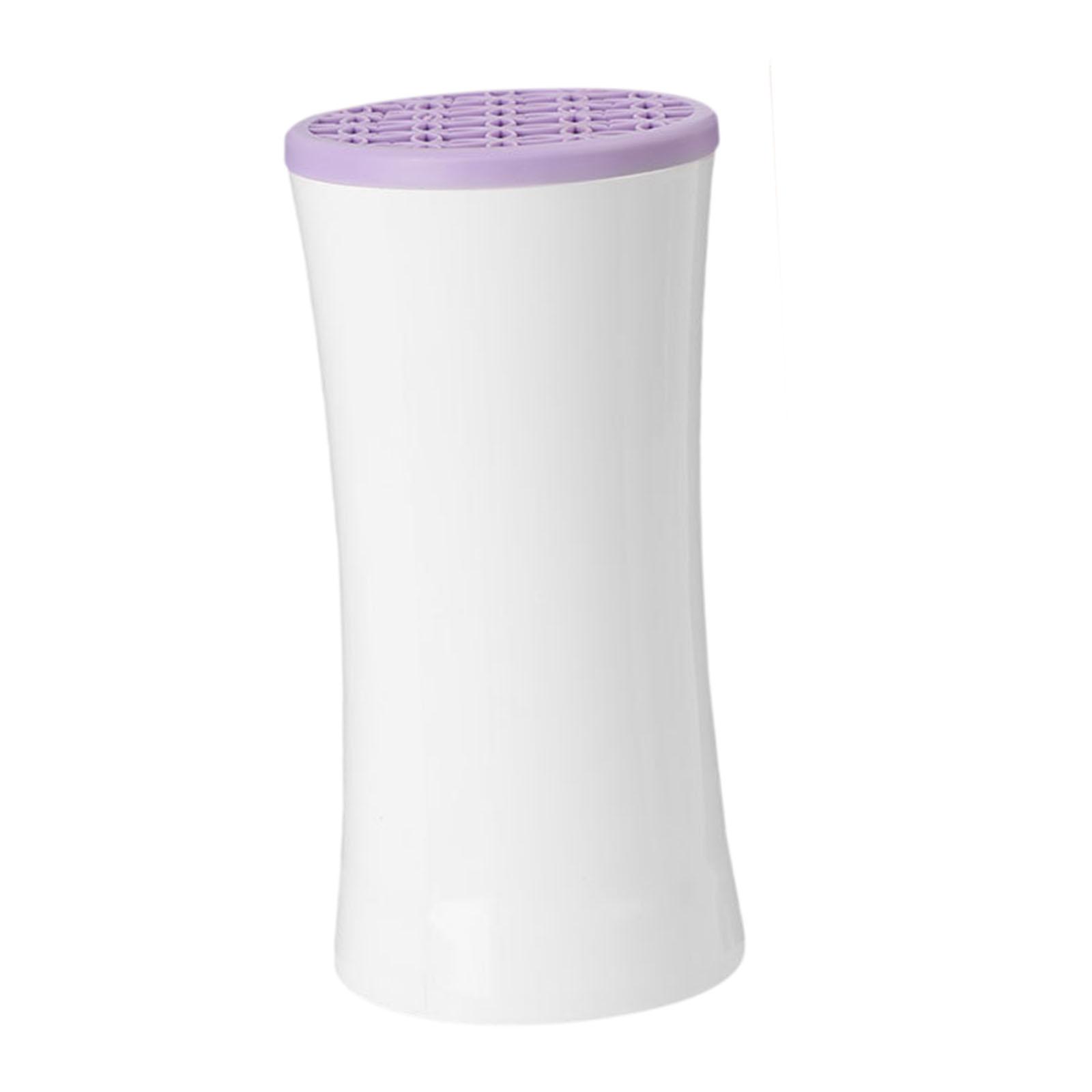 

Makeup Brush Holder Cylinder Novelty with Grid Cosmetics Brush Container for Lipstick Make up Brush Paintbrush Vanity Bathroom фіолетовий