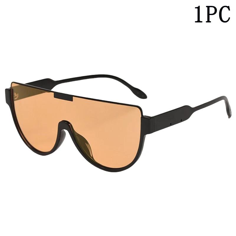 

8Pcs New Retro Fashion Large Frame Connected Half Frame Teal Sunglasses Netroots The Same Anti-glare Sunglasses