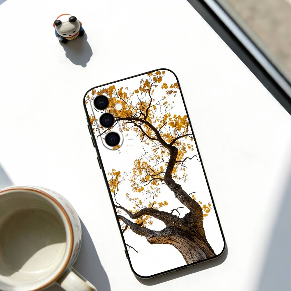 

Scenic tree Phone Case Black Silicone Soft For Samsung Galaxy A73,A72,A71,A70,A53,A52,A51 Samsung a73 5g