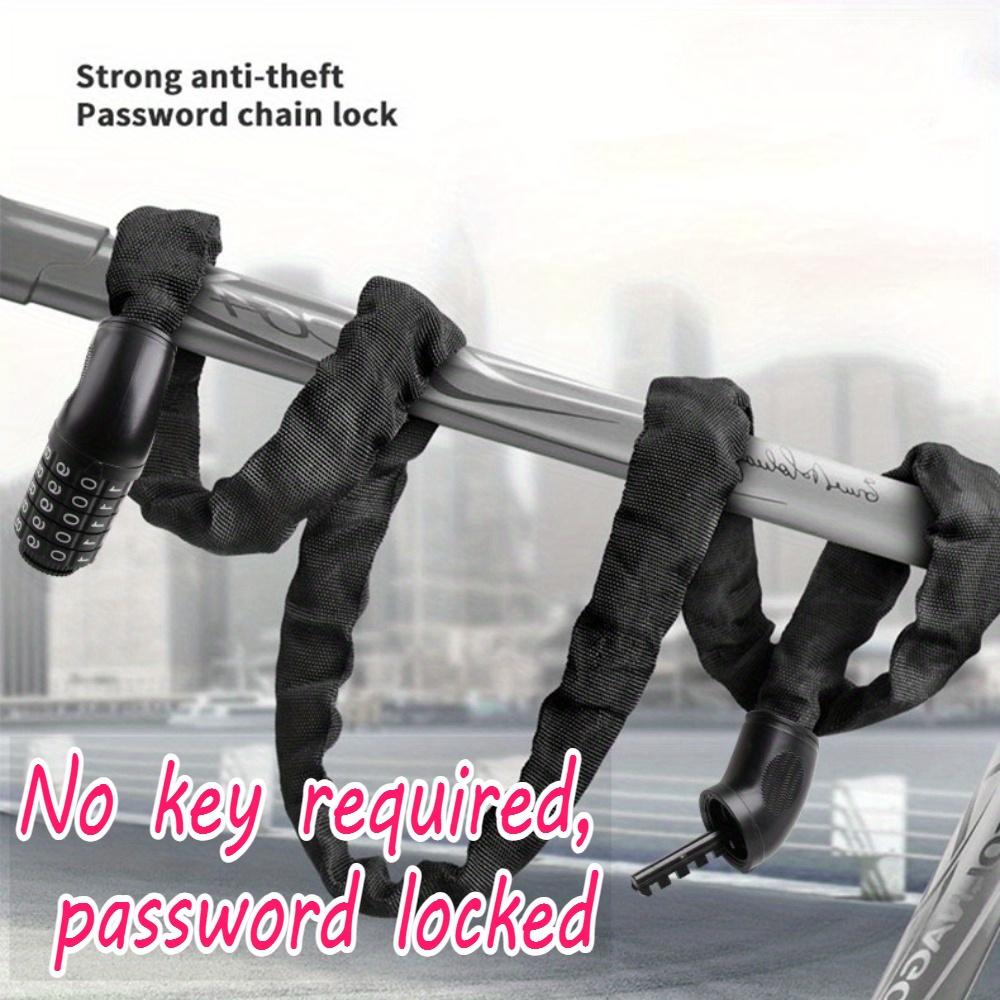 4-Zahlen Anti-Diebstahl Fahrradschloss Fahrradkettenschloss Starke Sicherheit für Fahrräder Motorräder Glastüren Rucksäcke
