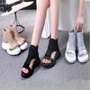 2026 New Women's Sandals Fish Mouth Thick Bottom Casual Student Female Cross Border Flat Bottom Comfortable