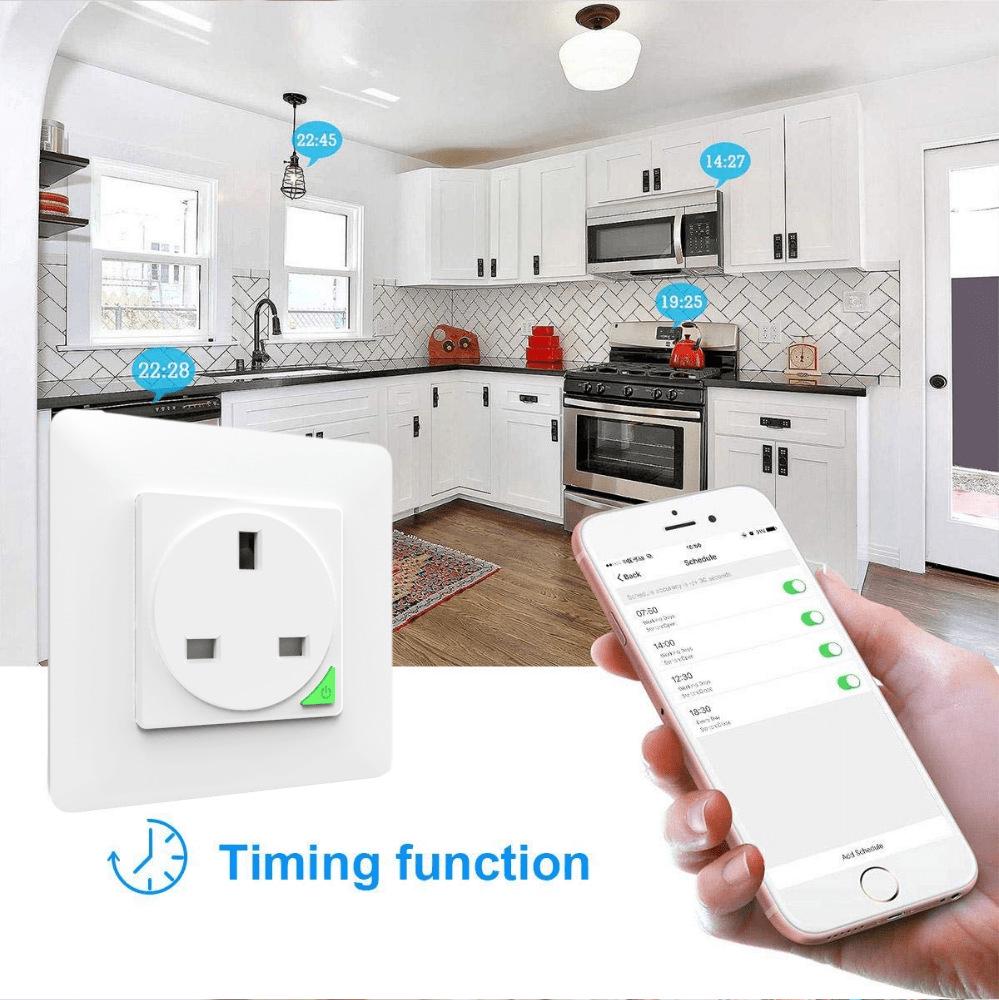 Alexa WiFi Smart Plug UK - Voice Activated Remote Control Timer Socket for Smart Home
