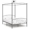 Day and Night - Day and Night Canopy Bed Frame Without Mattress Grey Metal 140x200 Cm