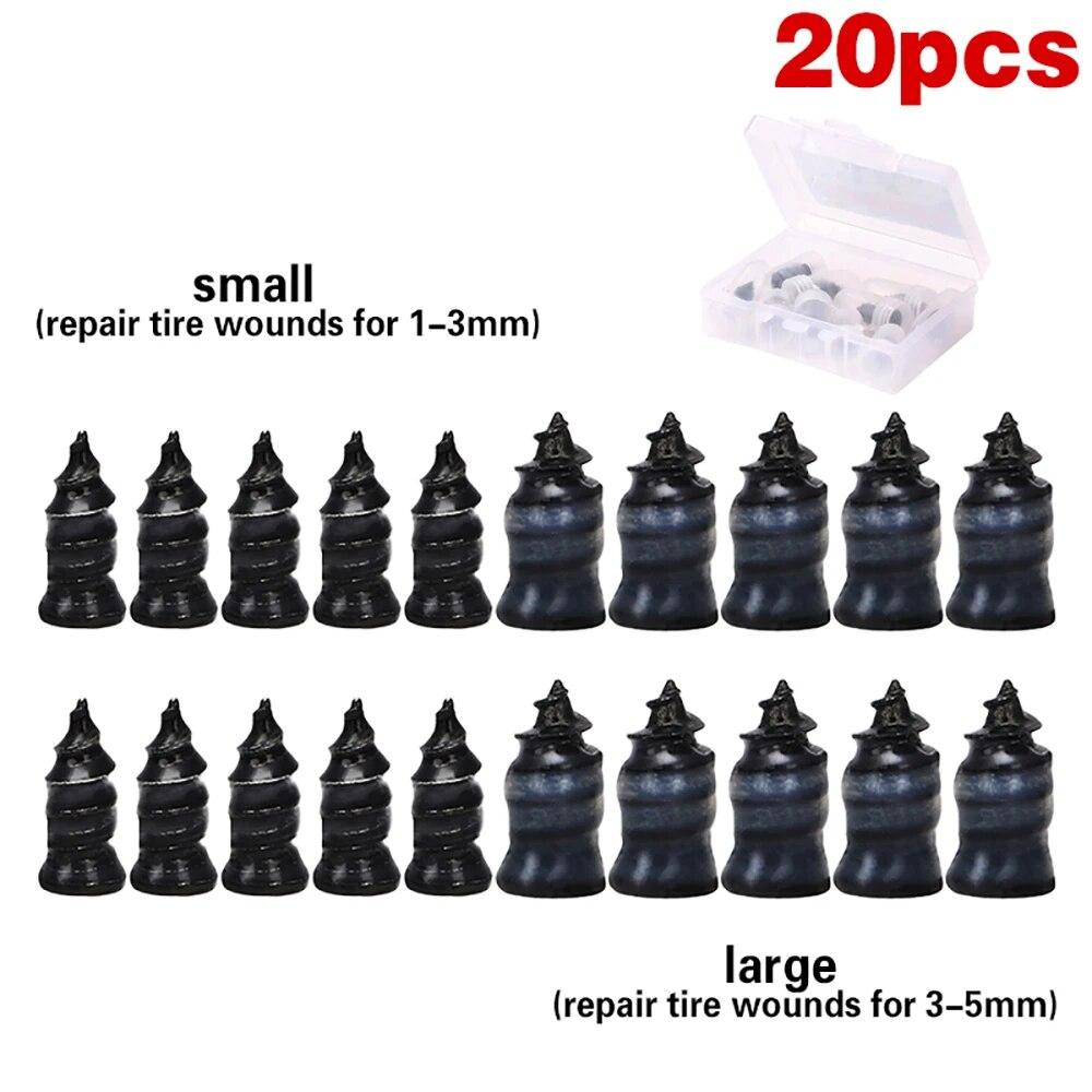 Pro Universal Vacuum Tyre Repair Nail Kit Glue Free Tubeless Tire Car Motorcycle Scooter ATV Puncture Fix Set