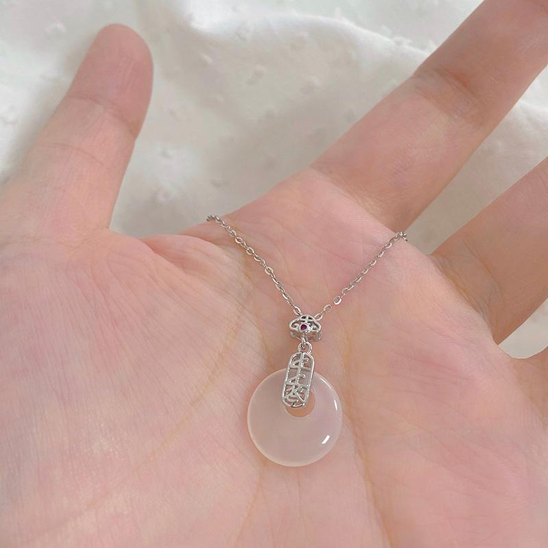 Xiangyun Ping An Buckle Necklace New Chinese Style Versatile Daily Style Collar Chain