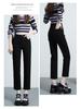 2025 Spring/Autumn Women's High Waist Straight Leg Jeans - Slimming Light Tone Cropped Cigarette Pants