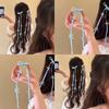 Cute Long Tassel Hair Clips Sweet Style Ballet Bow Ribbon Hair Clip Hair Accessories Ponytail Clip Girls