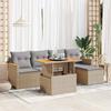 VidaXL Garden Furniture Set 6 Pcs with Beige Cushions Braided Resin Acacia 3327475