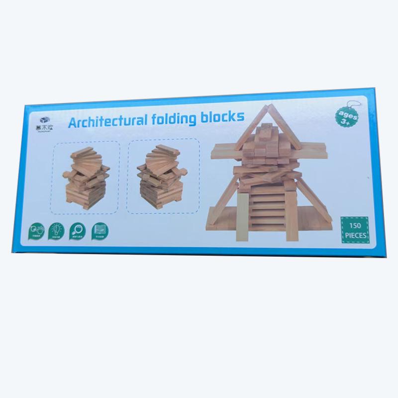 100-Piece Archimedes Blocks Set for Creative Building - Natural Wood Toy for 3+ Years